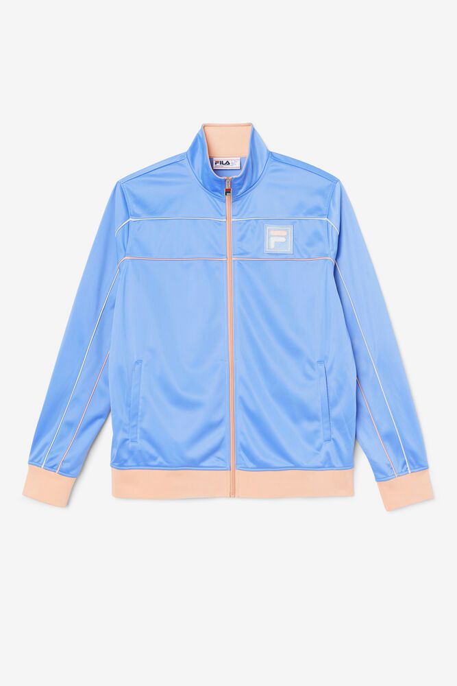 Fila Wayan Track Blue Jacket Mens - NZ 59480-WZBY